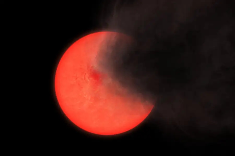 天文學家發現“吞云吐霧”的恒星